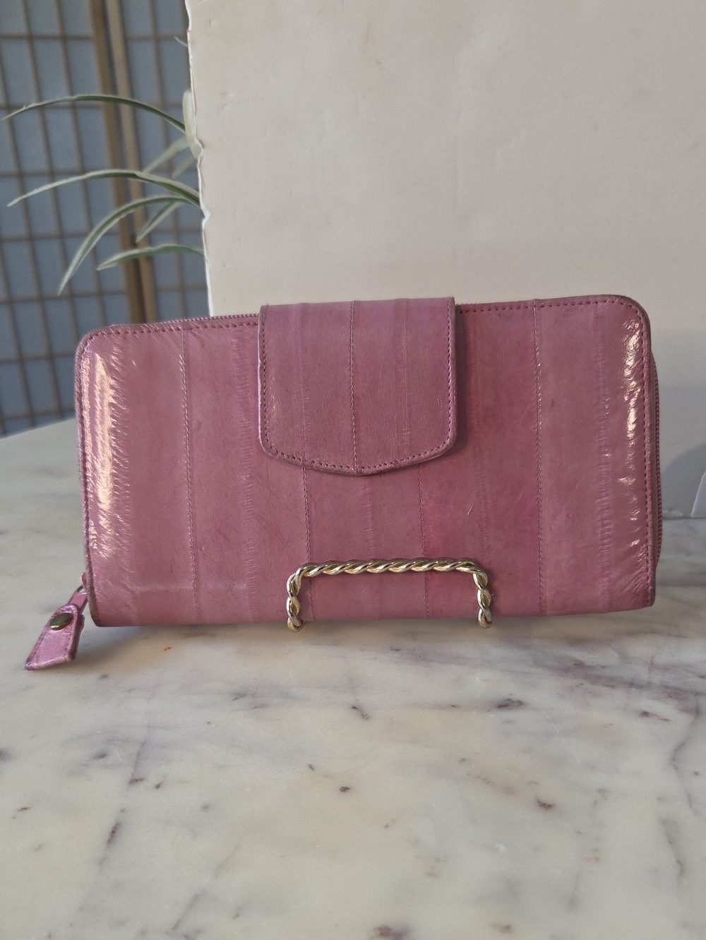 E Skin Pink Women's Zip Wallet Clutch